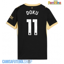 Camisa de time de futebol Manchester City Jeremy Doku #11 Replicas 2º Equipamento Feminina 2026-27 Manga Curta